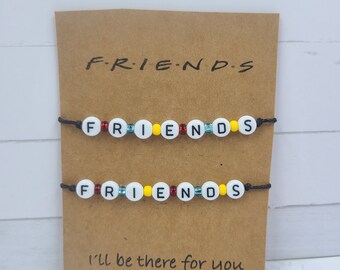 Friends themed bracelets: I'll be there for you, set of 2, friendship bracelets