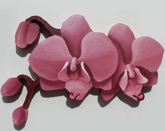 Two Orchids No. 2 Original Acrylic Painting