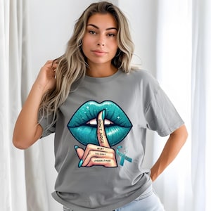 Addiction Recovery Awareness Shirt: Teal Ribbon Support Tee