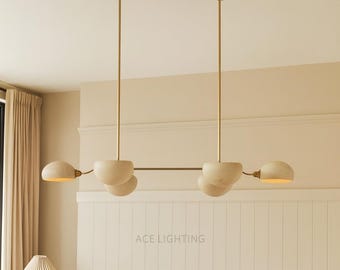 1950s Mid Century Modern Brass Sputnik Chandelier Handmade Italian Designer Pendant Light Fixture for  Dining Room, Living Room, or Entryway