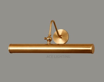 Raw Brass Picture Light Wall Sconce | Modern Painting Light | Solid Brass Vanity Wall Lamp | Vintage Antique Art Light Fixture For Bedroom