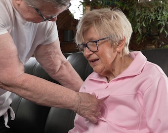 Adaptive Pink Jacket with Magnetic Zipper & Hidden Handles | Adaptive Clothing