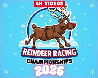 Reindeer Racing 2026 Christmas Game: Virtual Party Game (Digital Download)