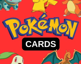 270 Pokémon Printable Cards | Party Game Digital Download