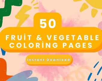 50 Fruit Coloring Pages for Kids | Printable A4 Activity (PDF Download)