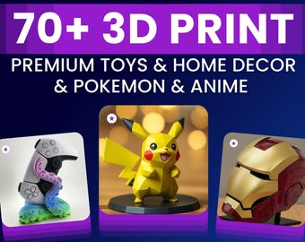 3D Printable Models Bundle | Anime Toys, Masks, Home Decor (STL Files)