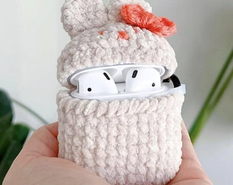 Crochet Bunny AirPods Case Pattern (Free PDF | Amigurumi Cover)