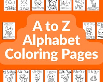 A to Z Alphabet Coloring Pages | Printable PDF for Kids