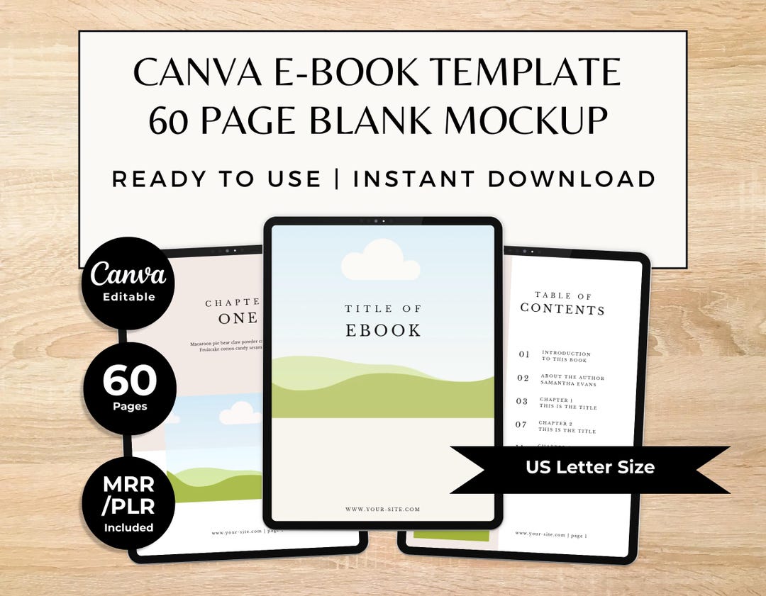 PLR Canva Ebook Template, Book Template for Resell, DFY E-book ...