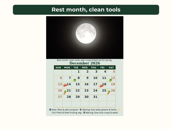 Lunar Gardening Calendar 2026 - Etsy