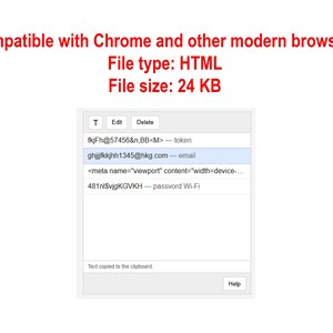 Clipboard Snippet Helper HTML App | Create, Save & Copy Text Snippets | Browser-Based Digital Tool | Chrome Compatible | 24 KB Download image 4