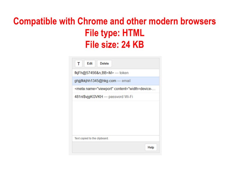 Clipboard Snippet Helper HTML App | Create, Save & Copy Text Snippets | Browser-Based Digital Tool | Chrome Compatible | 24 KB Download image 4