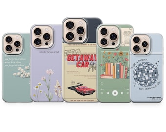 Aesthetic Taylor Phone Case Song Cover for iPhone 17 Pro Max, 16e, 15, 14, 13 & Samsung S25 Ultra, S24 FE,A56, A16, Pixel 10 XL, 9a, 8, 7