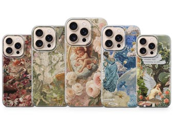 Fairycore Phone Case Angel Artwork  Cover for iPhone 17 Pro Max, 16e, 15, 14, 13 & Samsung S25 Ultra, S24 FE,A56, A16, Pixel 10 XL, 9a, 8, 7