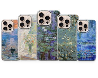 Claude Monet Phone Case Paintings Cover for iPhone 17 Pro Max, 16e, 15, 14, 13 & SamsungS 26 S25 Ultra, S24 FE, A56, A16, Pixel 10 XL, 9a, 8