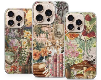Cottagecore Phone Case Wildflower Cover for iPhone 17 Pro Max, 16e, 15, 14, 13 & Samsung S25 Ultra, S24 FE,A56, A16, Pixel 10 XL, 9a, 8, 7