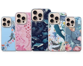 Coral Reef Phone Case Whale Shark Cover for iPhone 17 Pro Max, 16e, 15, 14, 13 & Samsung S25 Ultra, S24 FE,A56, A16, Pixel 10 XL, 9a, 8, 7
