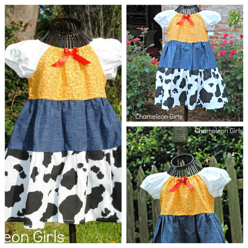 Cow Girl Jessie Toy Story Peasant Disney Dress Costume | Etsy