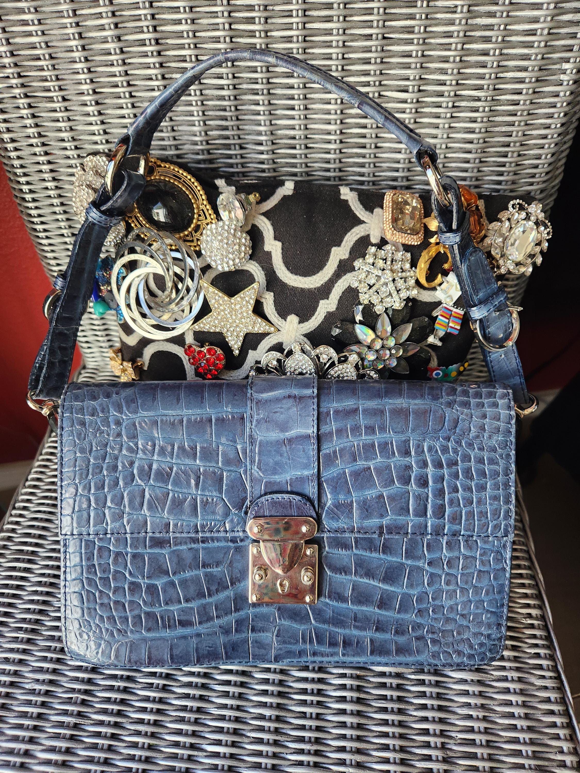Blue Croc Handbag Etsy Canada