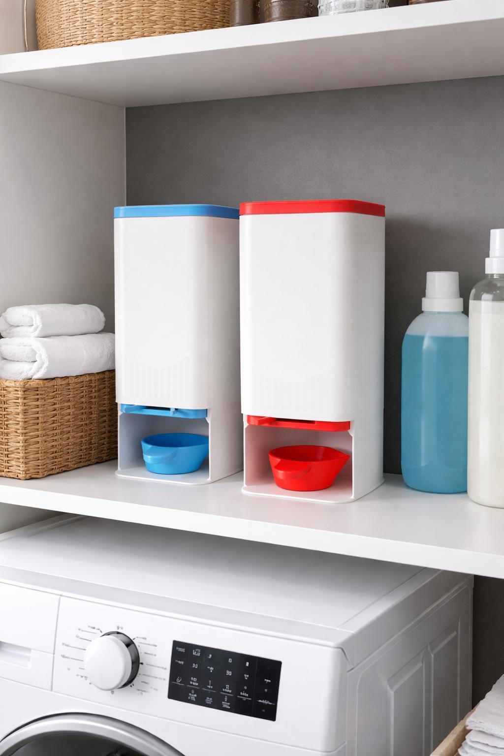 3 Stuks Wasverzachter Dispenser 120ml Met Deksel En Etiketten - Vormvast & Lekvrij