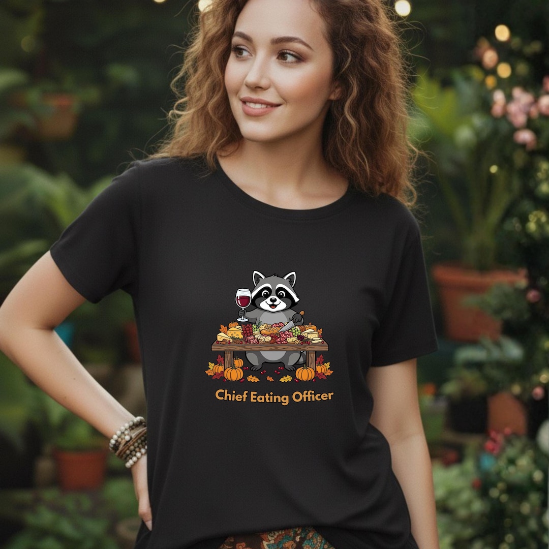 Chief Eating Officer Raccoon Tee - Funny Thanksgiving Unisex Shirt - Etsy