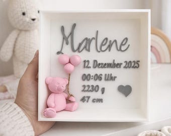 Cadre en métal personnalisé, pour une naissance ou un baptême