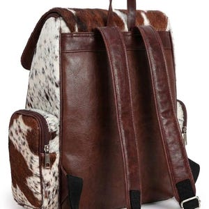 trendy cow pattern backpack