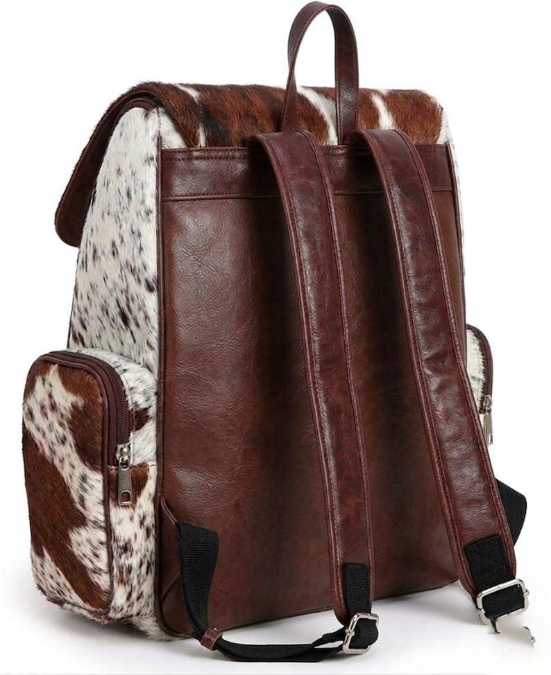 trendy cow pattern backpack