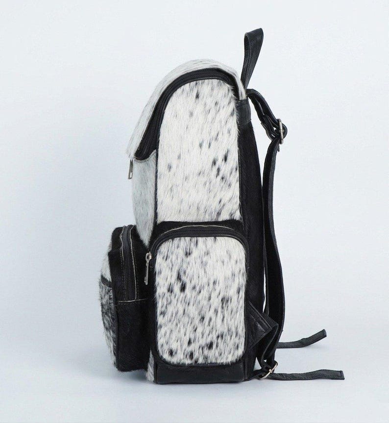 handmade rucksuck with unique spotted pattern