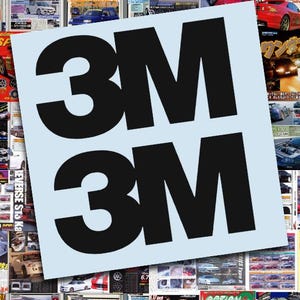 May include: A collage of car magazines with a light blue square featuring the black text "3M" repeated twice. The magazines showcase various car models and automotive content.