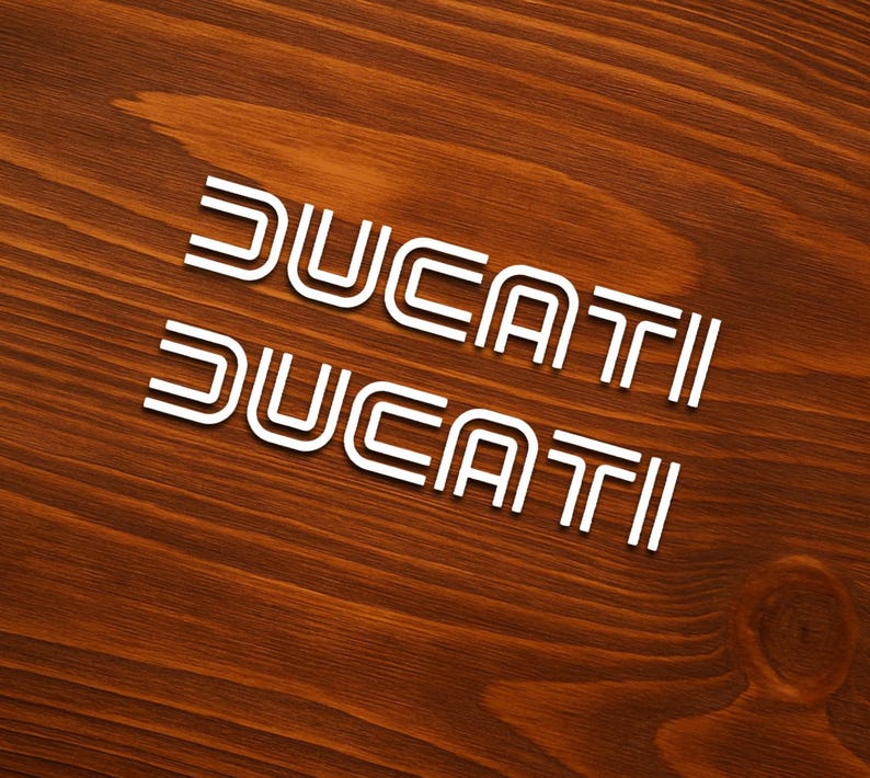 Ducati Line Type Die Cut Vinyl Stickers | Motorcycle Decal 2x - Etsy