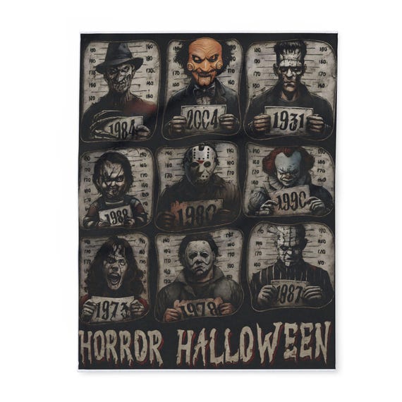 Horror Movie Arctic Fleece Blanket: Spooky Halloween Throw