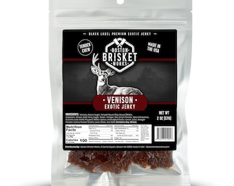 JERKY DE CHEVALIER - Viande de cerf de qualité supérieure | collation de gibier sauvage | Cadeau pour les chasseurs et les amateurs de plein air | Cadeau pour amateur de viande fraîche pour papa et frère