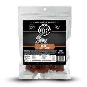 RABBIT JERKY - Premium Small Game Meat | Bushcraft & Survival Snack | Unique Hunter Gift for Brother, Him | Exotic Food Present