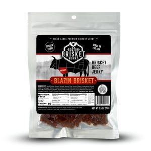 Blazin Brisket Jerky - Kryddig Habanero-biff - Het Alla hjärtans dag-present till honom - Handgjord liten sats eldsnack