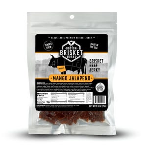 Mango Jalapeño Beef Brisket Jerky – Mjukt Gourmet Snack USA – Alla hjärtans dag-presenter till män, make, pojkvän – Unik present till matälskare