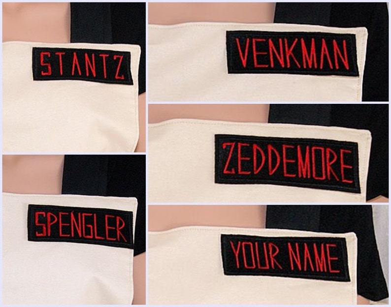 Inspired By Ghostbusters Embroidered Name Tag Cosplay Kitchen Apron MTCoffinz Geek culture