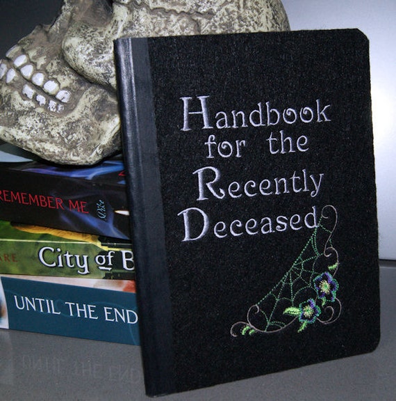 Handbook for the Recently Deceased Embroidered Blank Journal | Etsy