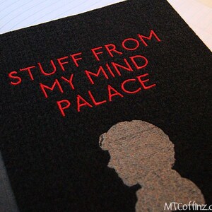 Sherlock Stuff from my Mind Palace Embroidered Blank Journal Notebook MTCoffinz image 2