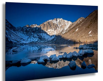 Convict Lake Winter Mountain Reflection Art Print