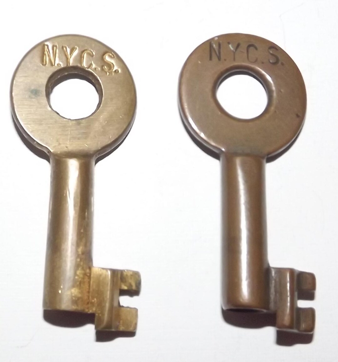 Central Riser Keys Antique New York Central Service NYCS Brass Railroad Keys (2) - Etsy