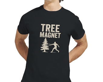 Funny Disc Golf T-Shirt: Tree Magnet Graphic Tee
