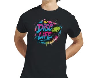 Disc Golf Graphic Tee: Colorful Disc Life Unisex Shirt