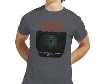 Signal Lost Analog Horror Shirt | Creepy VHS Style Tee | Gildan 5000 Unisex T-Shirt