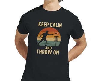 Funny Disc Golf T-Shirt: Retro Sunset Graphic Tee