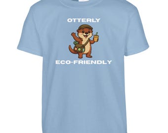 Kids Otter Shirt: Eco-Friendly Tee, Earth Day Top