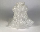 White Speckled French Tulip Globe Lamp Shade