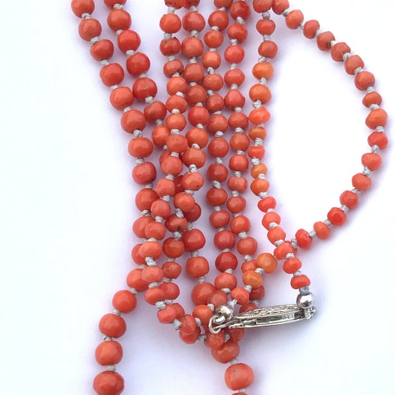 Long Coral Necklace