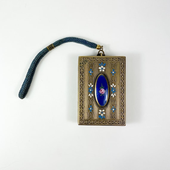 Brass Guilloche Compact Dance Purse