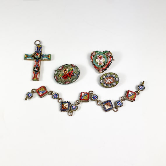 Lot of Micro Mosaic Jewelry - As Is!